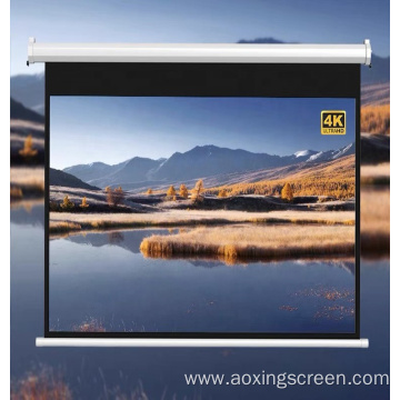 Outdoor movie projector 150 inch motorized projector screen